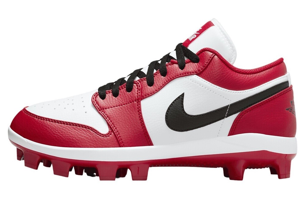 Size 14 Nike Air Jordan 1 Retro MCS Low Chicago Baseball Cleats Men's CJ8524-611